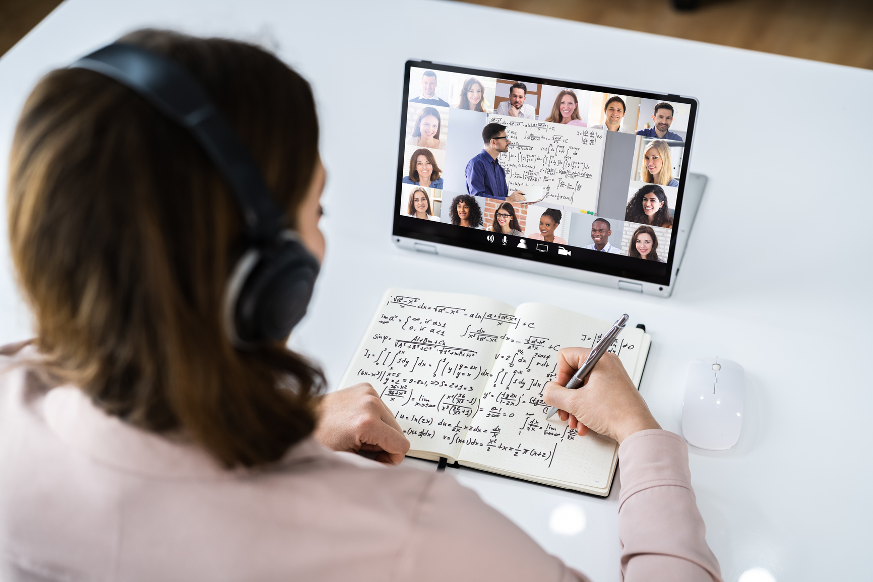 a training session being delivered via video conference