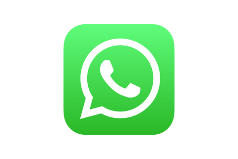 whatsapp logo on white background